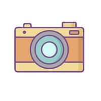 A camera icon on a white background vector