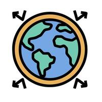 Earth globe icon illustration design vector