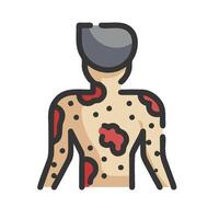 A man with a red and black spot on his chest vector
