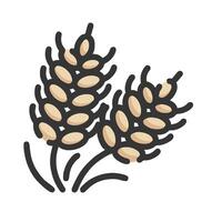 Wheat icon isolated on white background vector