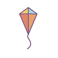 A colorful kite with a string attached to it vector