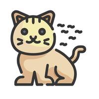 A cartoon cat with a black nose vector