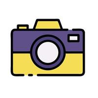 A camera icon on a white background vector