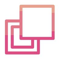 A pink square with a white background vector