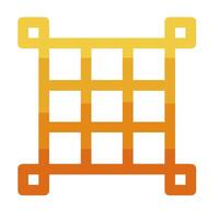 A square grid with orange squares on it vector
