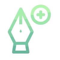A pen and a plus sign are next to each other vector