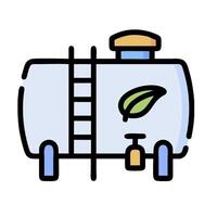 A gas tank with a ladder on top vector