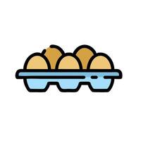 Eggs in a tray icon on a white background vector
