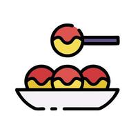 A bowl of ice cream with a spoon on top vector