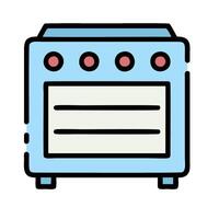 A stove with four burners on it vector