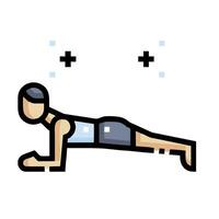 A man doing push ups on a white background vector