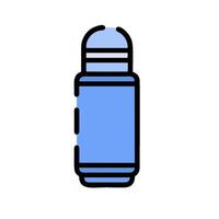A blue bottle with a lid on it vector