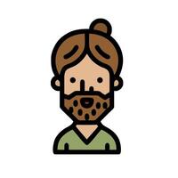 A man with a beard and a mustache vector