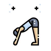 A person doing a downward dog pose vector