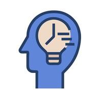A person with a light bulb in their head vector