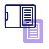 A folder with a paper document inside vector