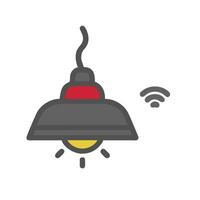 A light bulb with wifi icon vector