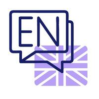 English language learning app vector