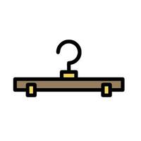 A wooden hanger with a question mark on it vector