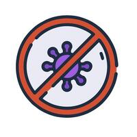 No virus sign illustration, isolated on white background vector