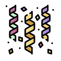 A group of colorful streamers on a white background vector