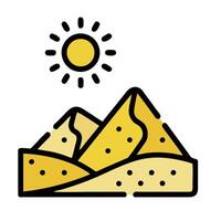 The sun is shining on a mountain with a mountain in the background vector