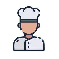 A chef icon on a white background vector