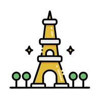 The eiffel tower in paris, france vector