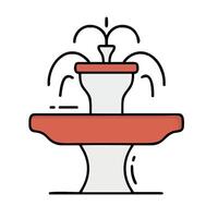 un fuente con agua viniendo fuera de eso vector