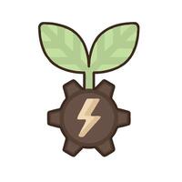 A plant with a lightning bolt on it vector