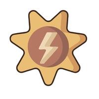 A star with a lightning bolt on it vector