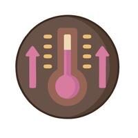 Thermometer icon in flat style isolated on white background illustration vector