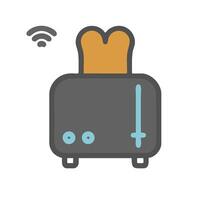 Toaster icon with wifi symbol vector