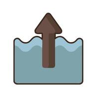 Water level indicator icon illustration design vector