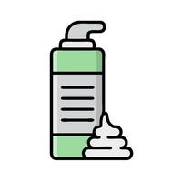 A bottle of cream and a spoon of cream vector