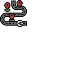 A map with a road and a pin on it vector