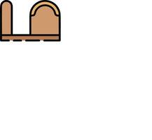 A wooden door with a handle and a knob vector