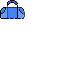 A blue bag with a handle on it vector