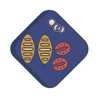 An icon of corn and beans vector