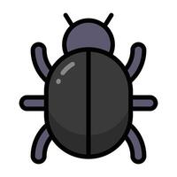 Simple Bug colorful icon. The icon can be used for websites, print templates, presentation templates, illustrations, etc vector