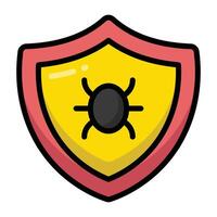 Simple Antivirus colorful icon. The icon can be used for websites, print templates, presentation templates, illustrations, etc vector