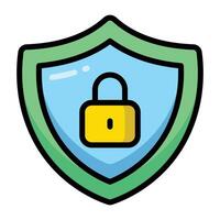 Simple Cyber Security colorful icon. The icon can be used for websites, print templates, presentation templates, illustrations, etc vector