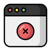 Simple Website colorful icon. The icon can be used for websites, print templates, presentation templates, illustrations, etc vector