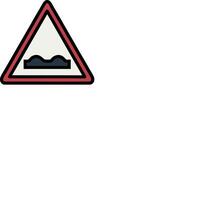 A warning sign with a black triangle and red border vector