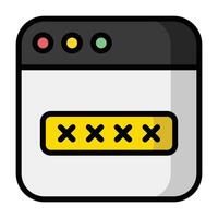 Simple Password colorful icon. The icon can be used for websites, print templates, presentation templates, illustrations, etc vector