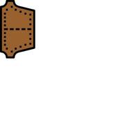 A brown leather belt with a white background vector