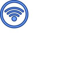 A blue wifi icon on a white background vector