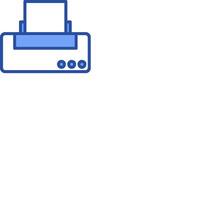 A printer icon on a white background vector