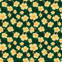 Tropical pattern. An exotic pattern featuring hand-drawn tropical hibiscuses vector