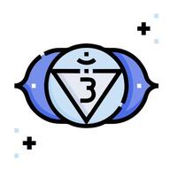The symbol for the third eye is shown in a blue and white design vector